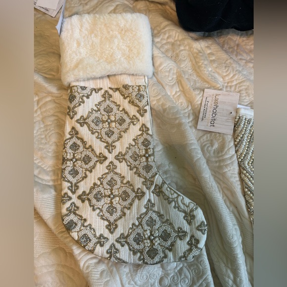 Beaded Christmas stocking - Picture 1 of 2